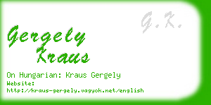 gergely kraus business card